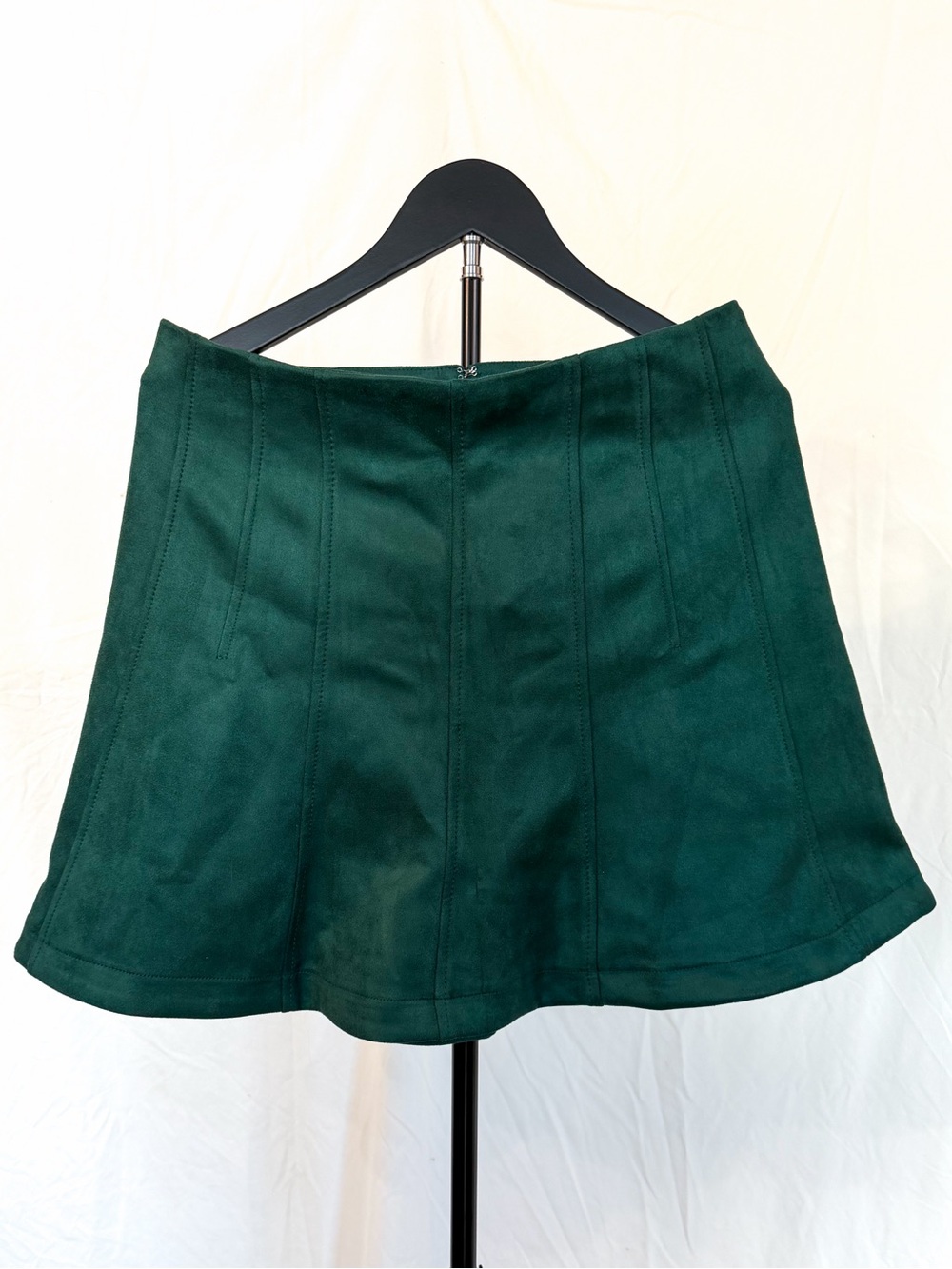 LOFT Teal Faux Suede A-Line Mini Skirt
